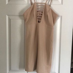 Beige mini dress